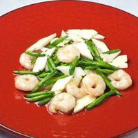 海老と季節野菜の炒め　
