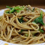 スパゲティ屋くぼやん - にんにく醤油　大盛　2017.5