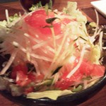 炭火焼肉 たけのうち - 大根と生野菜サラダ