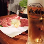 炭火焼肉 たけのうち - 生ビール