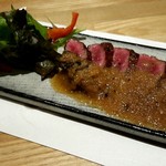 串揚げと季節のお料理 さとう - 佐賀牛A5ランク内もも肉のステーキ もはや事件 営業禁止