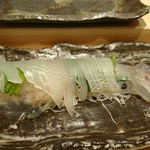 Sushi Kappou Gyomon - 剣先いか活造り。