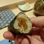 寿司割烹 魚紋 - 赤酢シャリ干瓢巻き。リフト(^-^)/