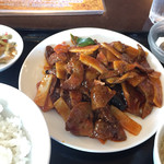 天府城 - 豚レバーの香り辛子炒め定食