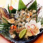 Shio Sai - お祝い会席【飛翔】【萬寿】には鯛姿造里が付きます