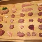 鶏刺し25種盛り