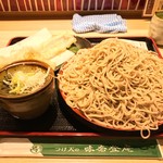 味奈登庵 - もりそば大盛り＋穴子天ぷら＋きす天ぷら♡