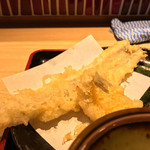 味奈登庵 - 穴子天ぷらときす天ぷら♡  穴子天ぷらもきす天ぷらも良かったナ  