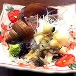 活つぶ貝刺￥690　2017.4.4