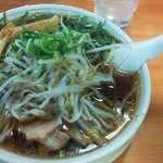 たかばしラーメン - 110214京都　たかばしラーメン京都南IC店　醤油ラーメン（並）ねぎ、野菜多め