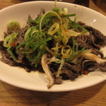 立ち呑みのさのや - センマイ炙り タレ 280円　(2017.5)