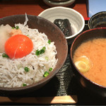 めしの助 - 朝の少し小さめしらす丼