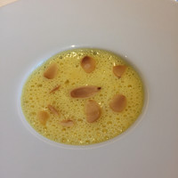 ハラグチ ル・レストラン - ランチ、10種類の野菜のスープ。コースとは別料金で600円プラスして追加。