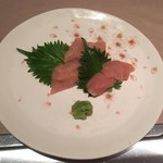 じどりや 穏座 - 淡海地鶏 二種盛り 塩とわさび(むね、ささみ)