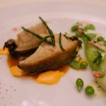 レストラン クレッセント - 14.蝦夷鮑のポッシェ　ベアルネ風のジュ