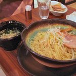 麺屋 勘九郎 - 冷やし塩つけ麺（冷スープ、中盛り）７００円