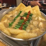 もつ鍋 チャンピオン - モツ鍋　お揚げトッピング