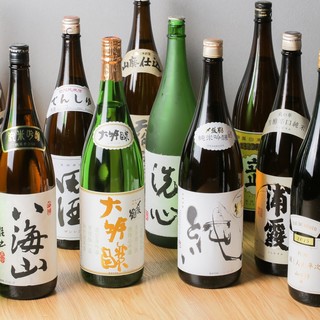 [Delicious sake] Sake from various regions, shochu for connoisseurs' tastes, carefully selected wine, etc.