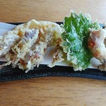 蕎菜　まさ吉 - ほたるいかの天ぷら950円。