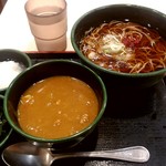 ゆで太郎 -  ・朝そば（おろし） 330円 + かき揚げ→わかめに変更 + カレールー（無料クーポン利用）