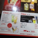 福山駅前酒場　情熱ホルモン - ドリンクメニュー①(2017.06.03)