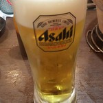 福山駅前酒場　情熱ホルモン - 生ビール<2杯目>(2017.06.03)