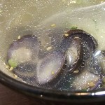 福山駅前酒場　情熱ホルモン - しじみスープ『良い感じ』です(2017.06.03)