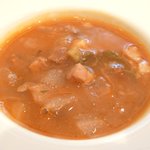 レスアルカーナ - 本日のプレートランチ 1260円 のしらすだいのスープガルピューレ