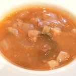 レスアルカーナ - 本日のプレートランチ 1260円 のしらすだいのスープガルピューレ