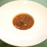 レスアルカーナ - 本日のプレートランチ 1260円 のしらすだいのスープガルピューレ