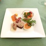 レスアルカーナ - 本日のプレートランチ 1260円 の前菜盛り合わせ