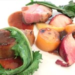 レスアルカーナ - 本日のプレートランチ 1260円 の北海道産の豚のローストと根菜のグリル エシャロットソース
