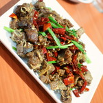 四川食府 - 鴨肉の唐辛子妙め（北京ダックにプラス５００円）２０１７年５月