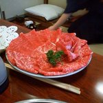 今朝 - お昼のすき焼定食