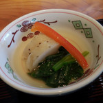Tama saka - 長芋　パプリカ　法蓮草の煮物