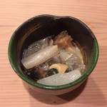 うを徳 - 芋茎 + 蓴菜 + 栄螺 酢味噌和え