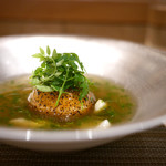 SUGALABO - 京鴨百合根饅頭と木の芽（和歌山）