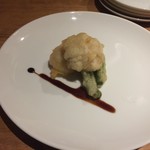 鱧とシシトウのフリッター