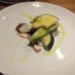 水なすとミョウガと明石だこのサラダ