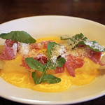 ICARO miyamoto - フランス産　ホワイトアスパラ　温製　カルボナーラ仕立て