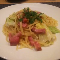 ポンテ - 春キャベツとベーコンのペペロンチーノ スパゲッティ（2017.5）