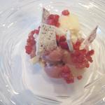 レストラン マノワ - デセール（ライチコンポートとヨーグルトのパルフェ）