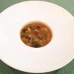 レスアルカーナ - 本日のプレートランチ 1260円 のしらすだいのスープガルピューレ