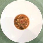 レスアルカーナ - 本日のプレートランチ 1260円 のしらすだいのスープガルピューレ