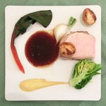レスアルカーナ - 本日のプレートランチ 1260円 の北海道産の豚のローストと野菜のグリル 赤ワインソース