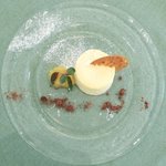 レスアルカーナ - 本日のデザート +210円 のブランマンジェのソルベ添え