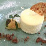 レスアルカーナ - 本日のデザート +210円 のブランマンジェのソルベ添え