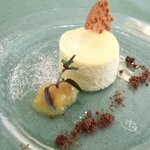 レスアルカーナ - 本日のデザート +210円 のブランマンジェのソルベ添え