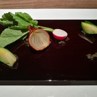 フレンチ割烹 宿 - キャベツ→玉ねぎ→ラディッシュ→キャベツ