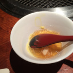 よろにく - とうもろこし豆腐 ホタテのジュレ（お通し）